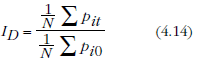 Relative of the arithmetic mean of prices (RAP) approach, also referred to as the Dutot formula. It is derived by calculating the arithmetic mean of prices in both periods and obtaining the relative of the second to the first period’s averages