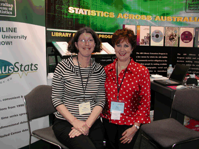 Image: Kim Farley-Larmour, National Manager, LEP (left) with Jan Richards, Manager, Central West Libraries