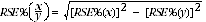 Equation: The RSE as a percentage of x as a proportion of y equals the square root of all of the square of the RSE as a percentage of x minus the square of the RSE as a percentage of y