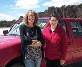 Image: Denise Gardner, Manager Cape Barren Island Aboriginal Association and Liz Milewicz, ABS