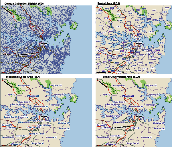 Map: Geographies, Inner Sydney