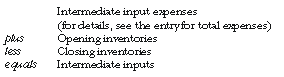 Intermediate Inputs derivation
