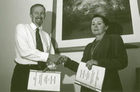 Image: Mr Richard Bridge and Ms Bronwyn Driscoll