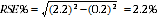 Equation: RSE of x over y - WRTAL 2013 example
