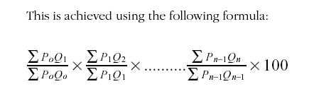 A Laspeyres chain volume index