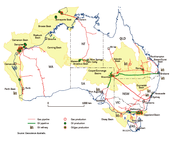 16.26   LOCATIONS OF OIL AND GAS PRODUCTION AND PIPELINES - 2005