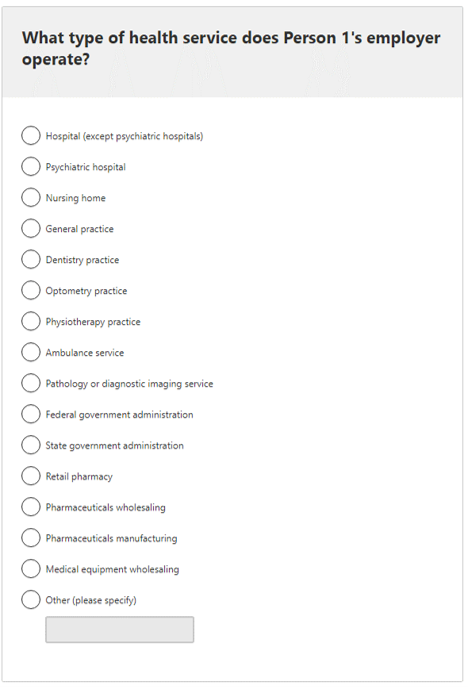 Public/private sector example - Health extended