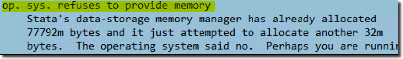Stata memory error