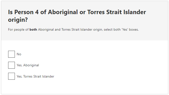 Is the person of Aboriginal or Torres Strait Islander origin?