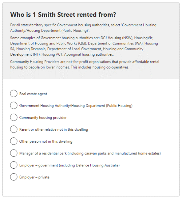 Who is this dwelling being rented from?