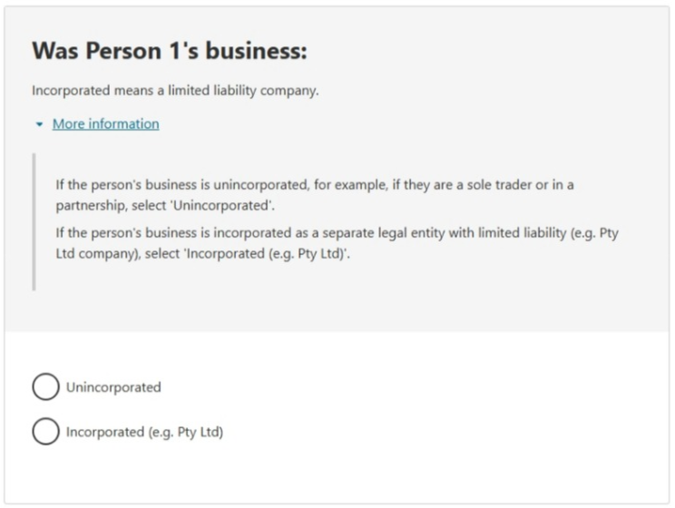 This image shows a question from the 2026 Census online form. Please see Description for more detail.