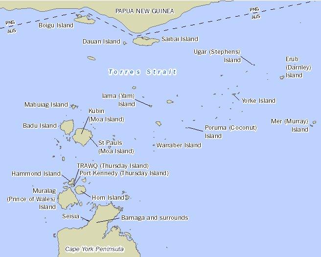 Map of the Torres Strait Region