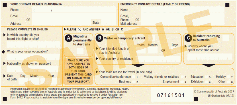 Incoming card - front (this sample is not for public use)