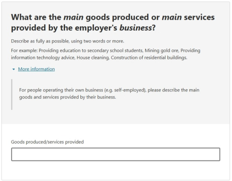 This image shows a question from the 2026 Census online form. Please see Description for more detail.