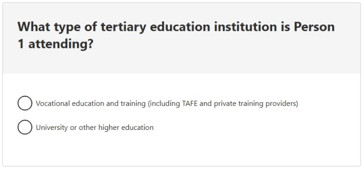 This image shows a question from the 2026 Census online form. Please see Description for more detail.