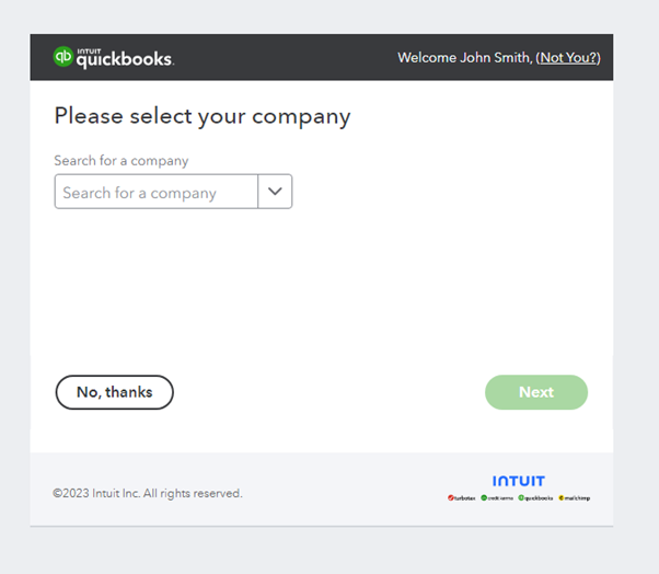 Please select your company you want to report for