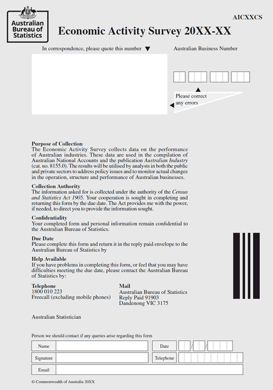 Front of form illustration