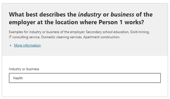 Public/private sector example - Health 