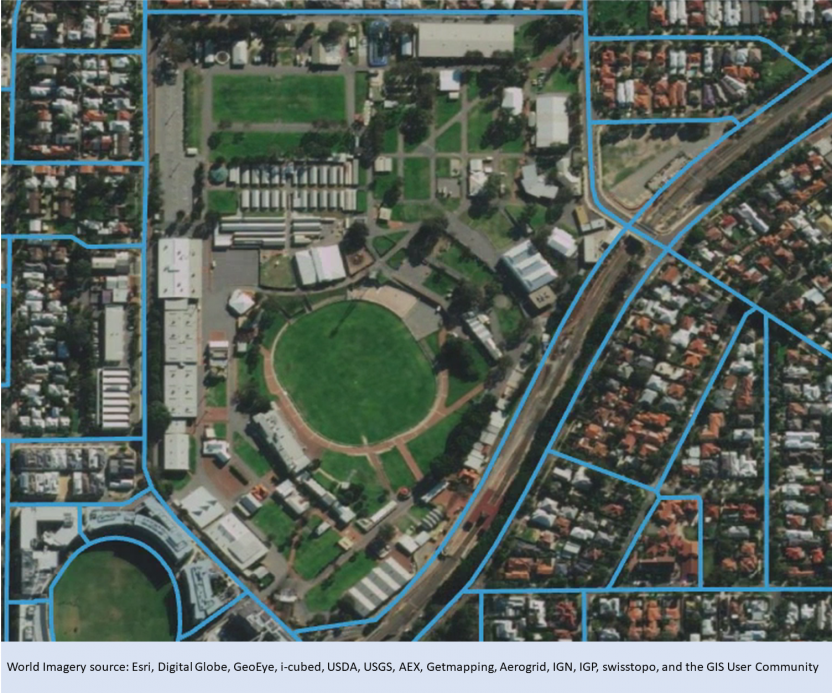 This image shows that in Edition 3, Mesh Blocks that intersected infrastructure or dwellings have been merged to improve address coding accuracy.