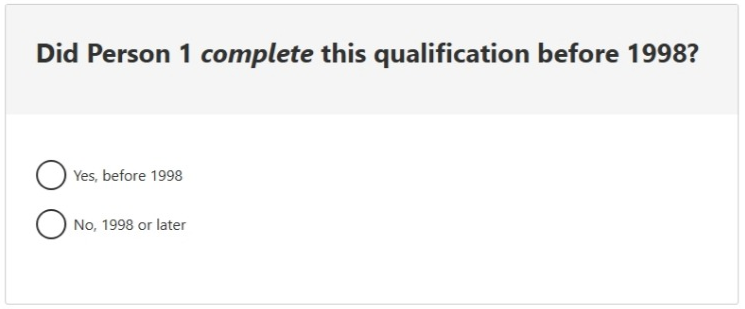 This image shows a question from the 2026 Census online form. Please see Description for more detail.