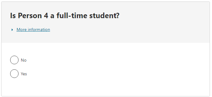 Is the person a full-time student? 