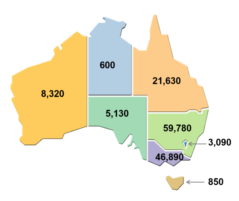 13.4 Short-term resident returns, State or territory of residence - March 2022