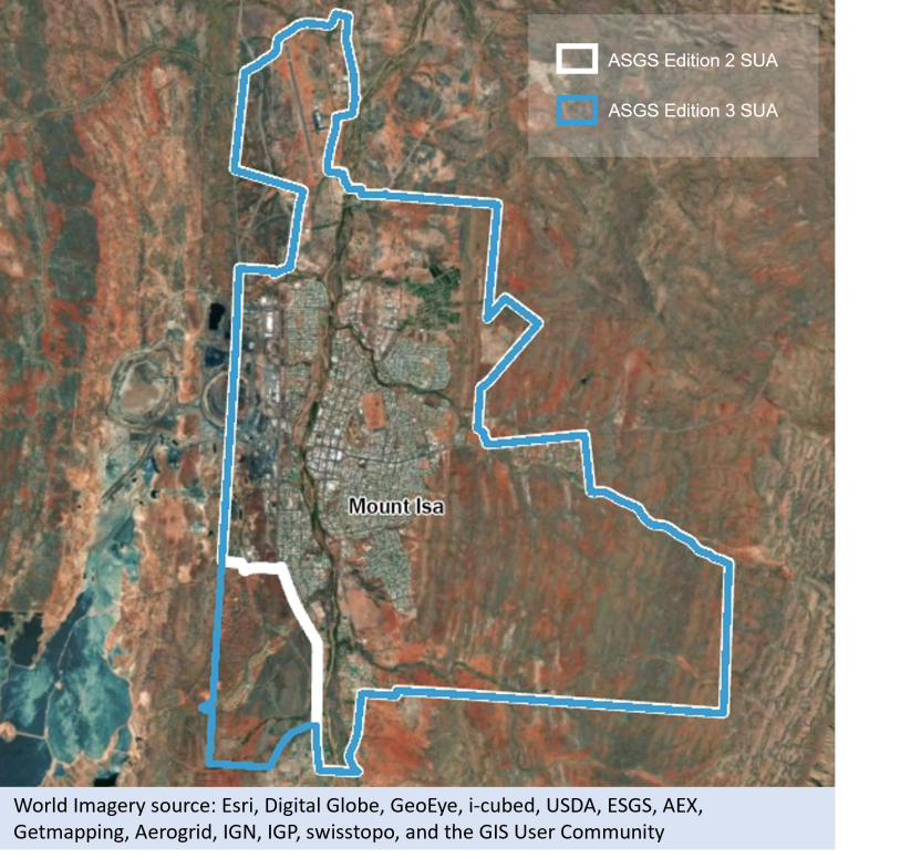 Picture showing aerial satellite imagery of Mount Isa. Image shows the Edition 2 (2016) Mou