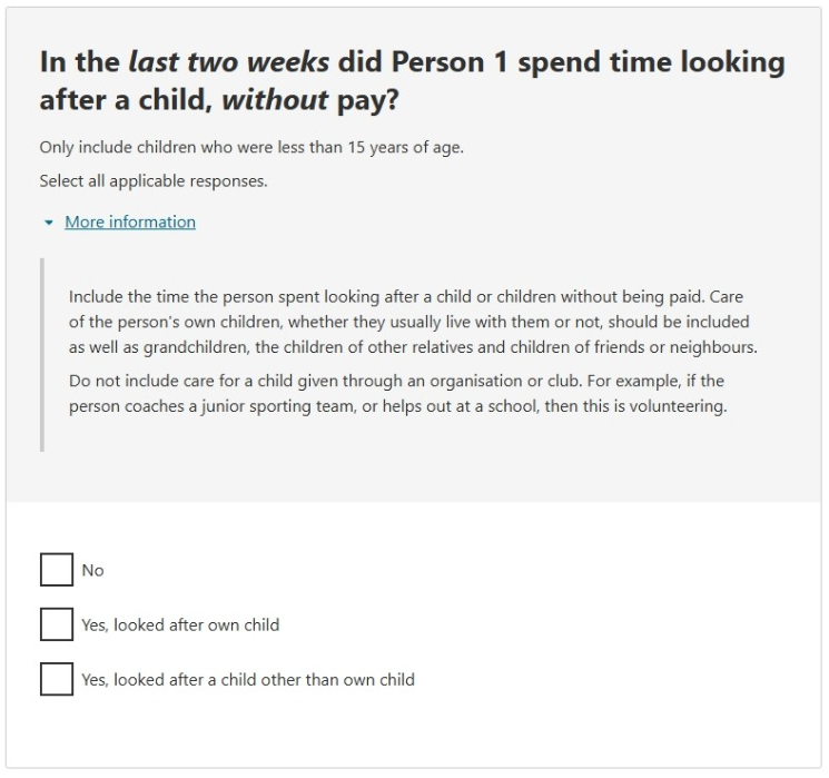 This image shows a question from the 2026 Census online form. Please see Description for more detail.