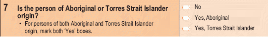 The ABS Standard Indigenous Question asked in the 2011 Census of Population and Housing.