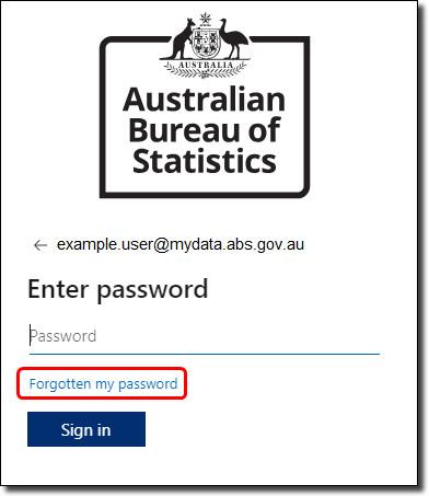 Enter password screen showing forgot my password link
