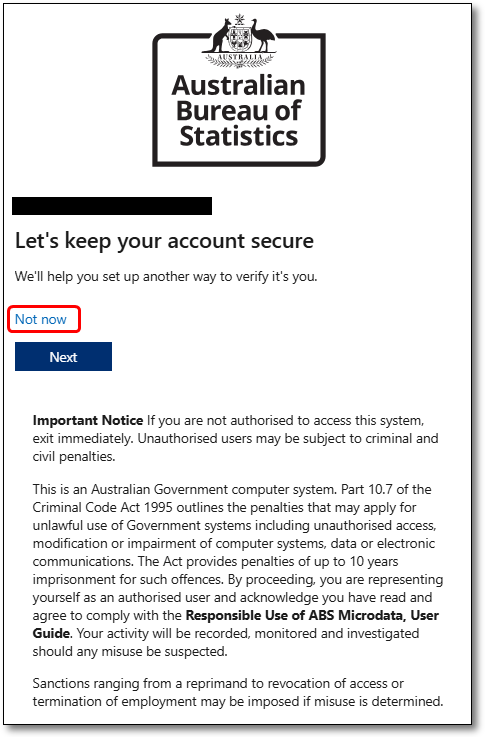 Keep your account secure
