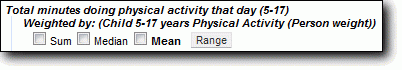 Means, medians and sums of continuous data items are automatically calculated at the level of the continuous data item.