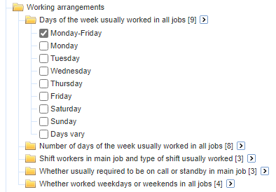 Multiple-response data item