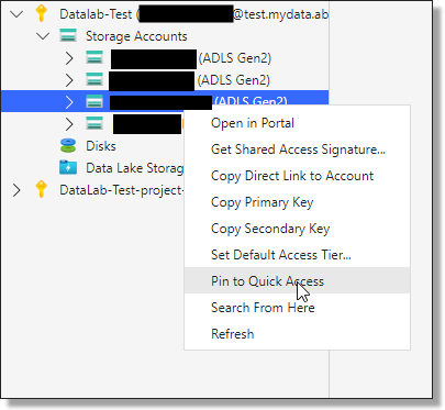 Pinning folders to quick access
