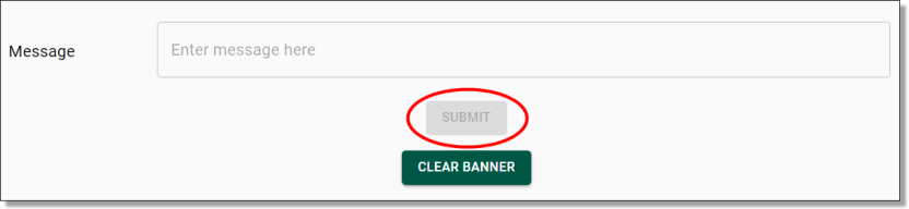 banner message text bar