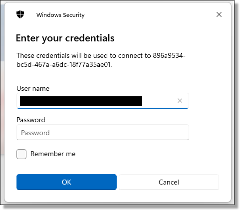 Enter your DataLab credentials to access your VM