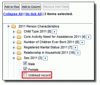 Excluding Unlinked Records in TableBuilder