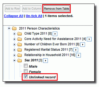 Excluding Unlinked Records in TableBuilder