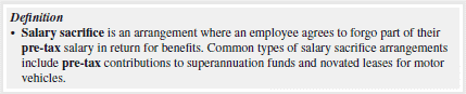 Definition of salary sacrifice