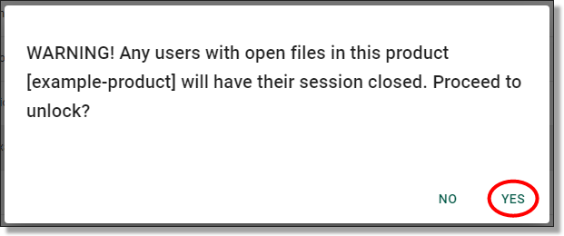 lock product confirmation