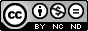 Creative Commons Attribution NonCommercial NoDerivatives 4.0 International Licence icon