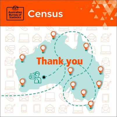 Thank you wording over image of Australia.