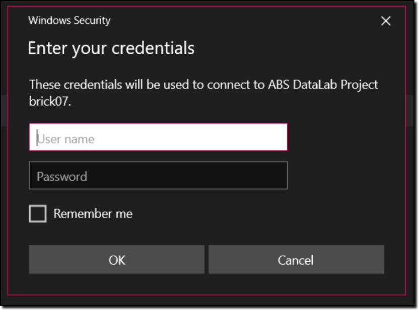 Windows security login credentials 