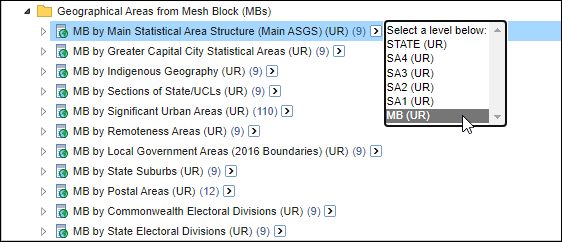 Adding all the Mesh Blocks to a table