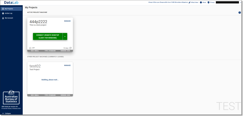 DataLab user interface
