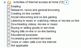 Illustrates multi-response data items.