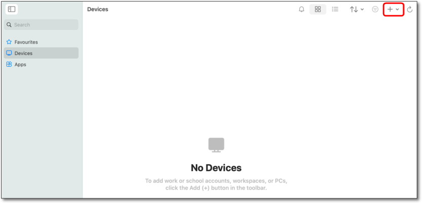 Windows App for MacOS sign in