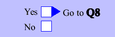 Sequencing instruction: 'Go to Q8' ('Q8' is bold)