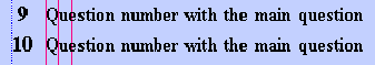 Alignment of question numbers
