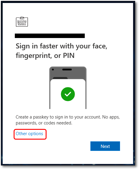 Passkey other options